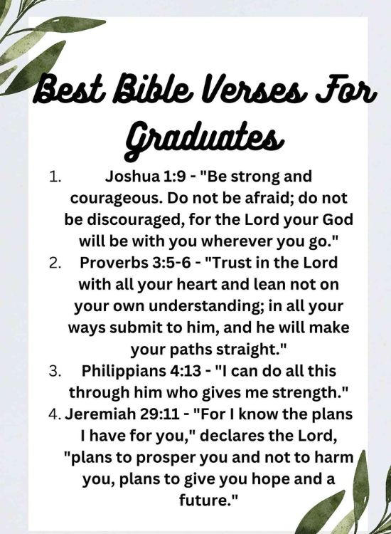Bible Verses for Graduation Messages